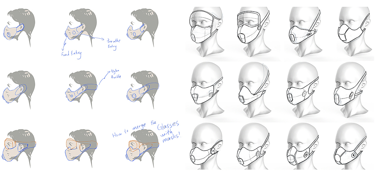 umai，face shield，filter，