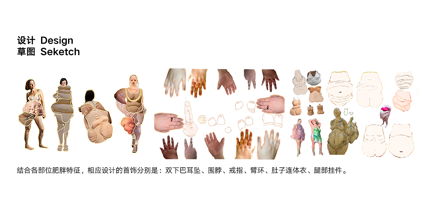 Graduation exhibition，Clay sculpture，Visual contrast，Fat and beauty，School of industrial design, Guangzhou Academy of Fine Arts，