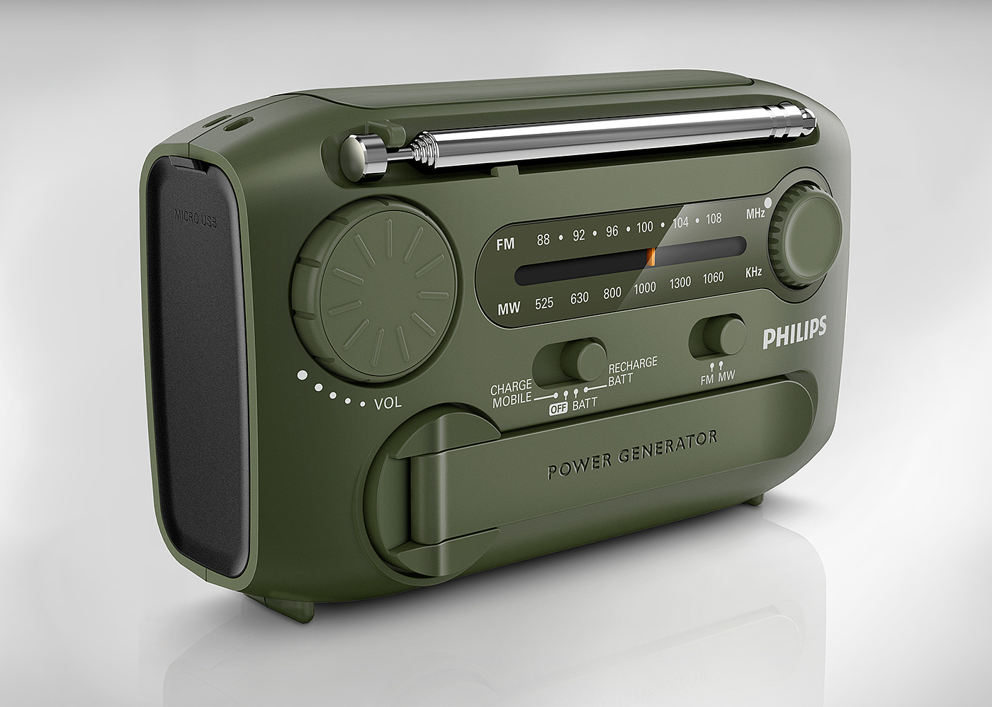 radio，Flashlight，Alarm，solar energy，