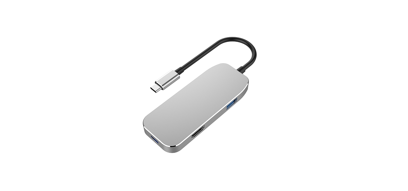 The multi-functional adapter product has been opened，