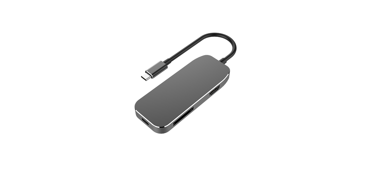 The multi-functional adapter product has been opened，