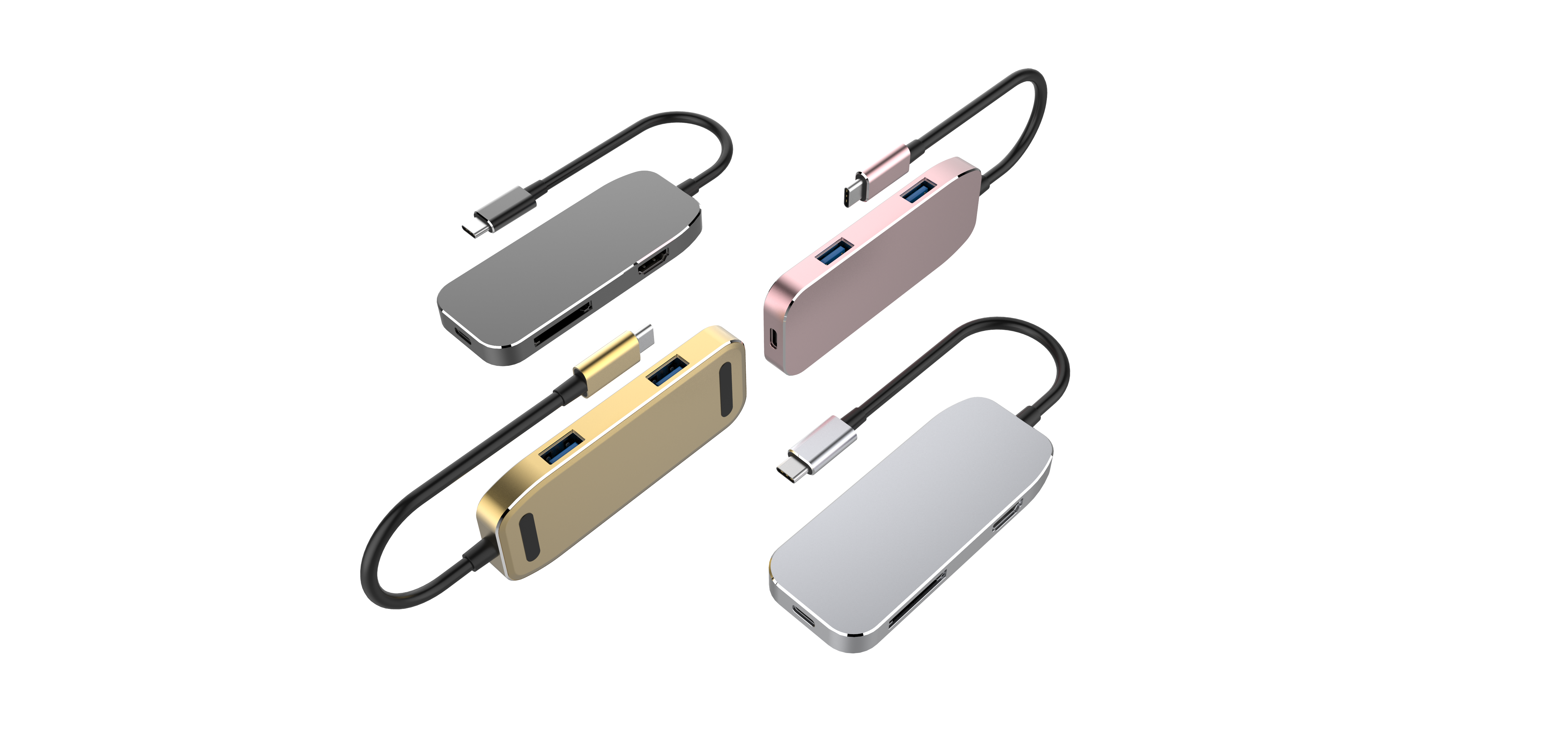 The multi-functional adapter product has been opened，