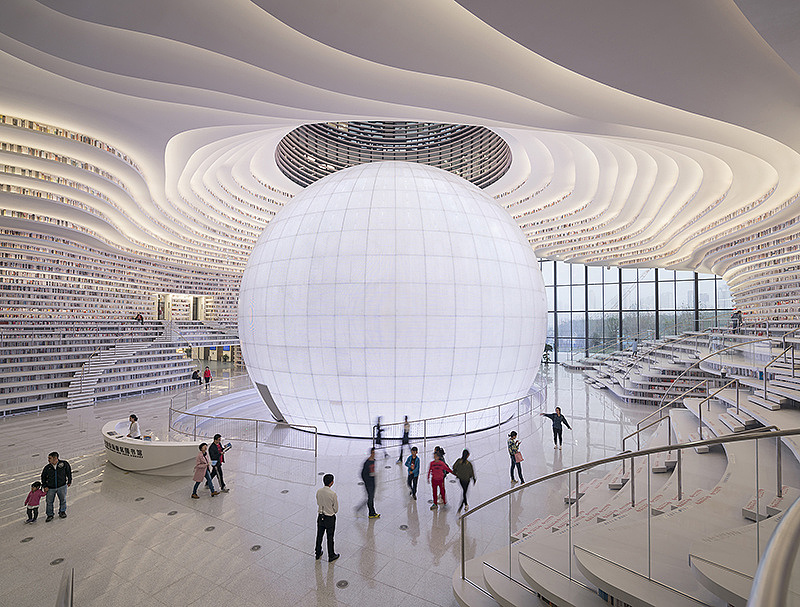 Architecture，Interior design，library，
