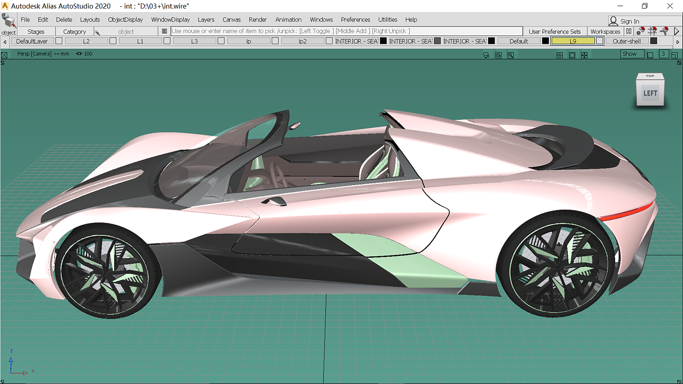 Automobile modeling，Automobile design，3D modeling，Alias modeling，vred，