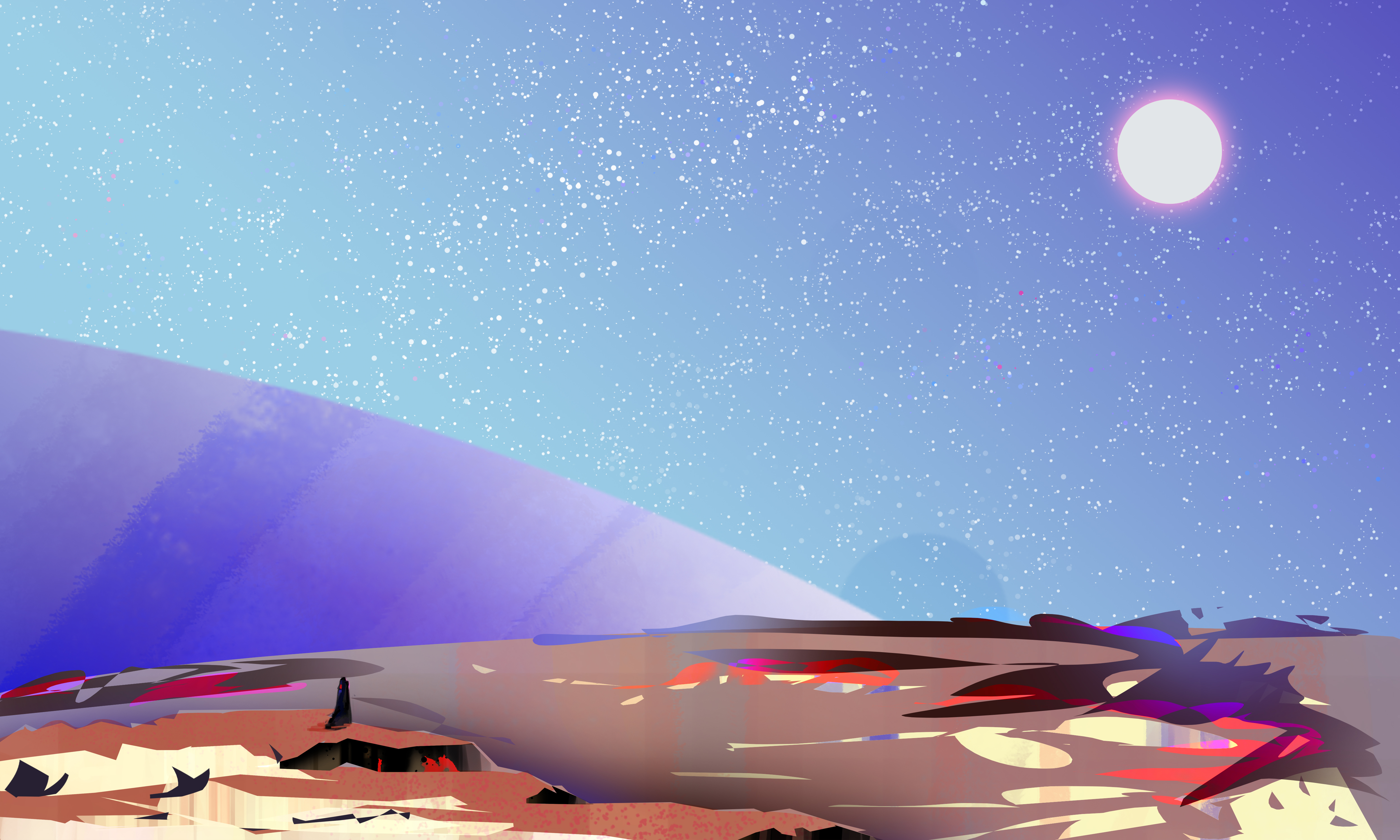 conceptual design，airship，robot，Original painting，