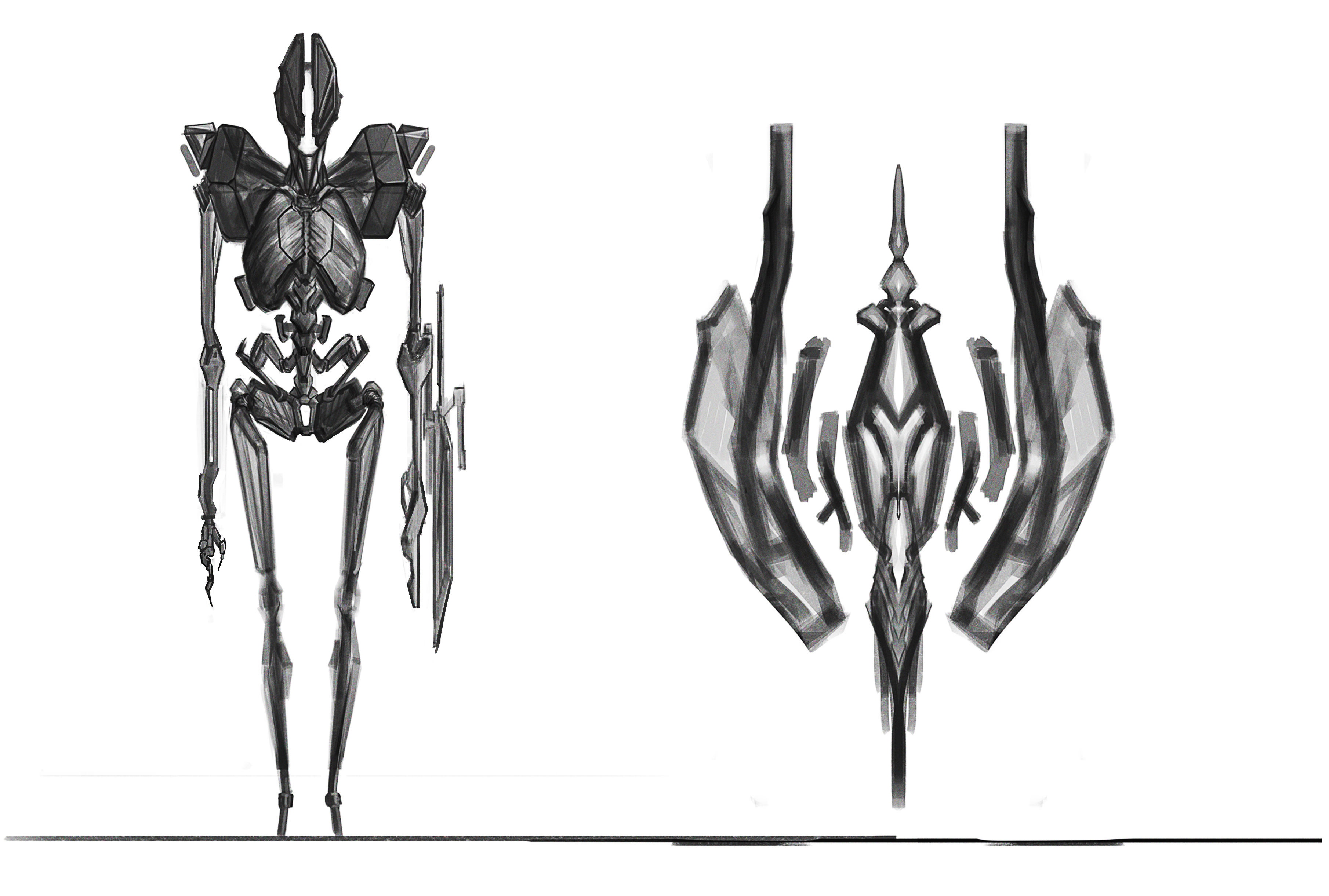 conceptual design，airship，robot，Original painting，