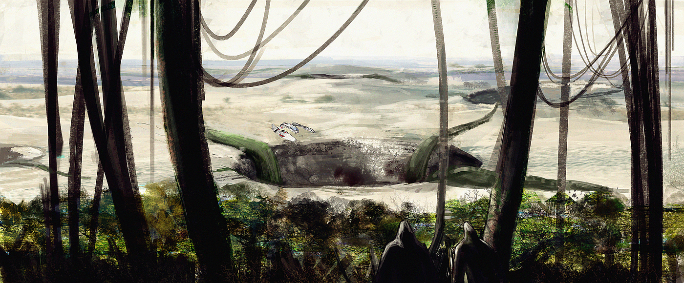 conceptual design，airship，robot，Original painting，