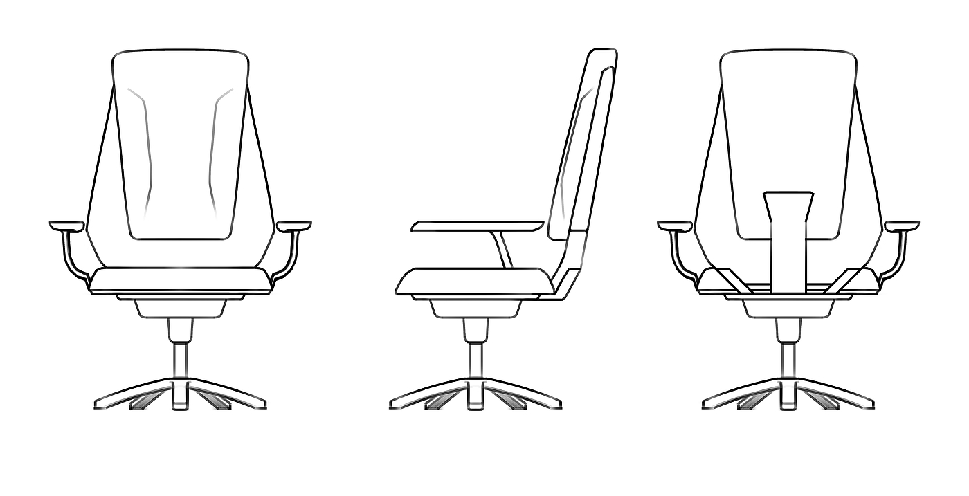 chair，Office chair，modelling，sketch，