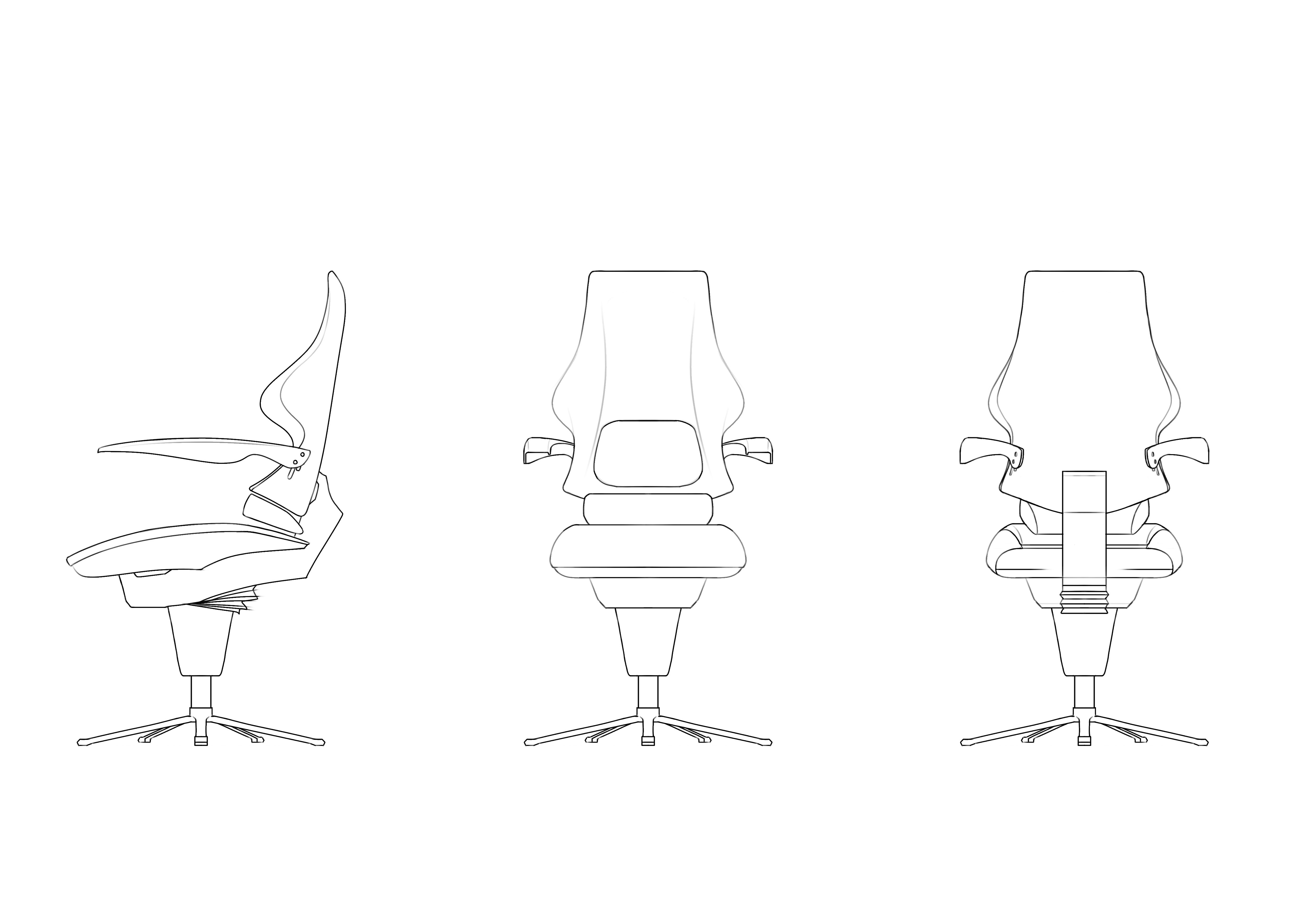 chair，Office chair，modelling，sketch，