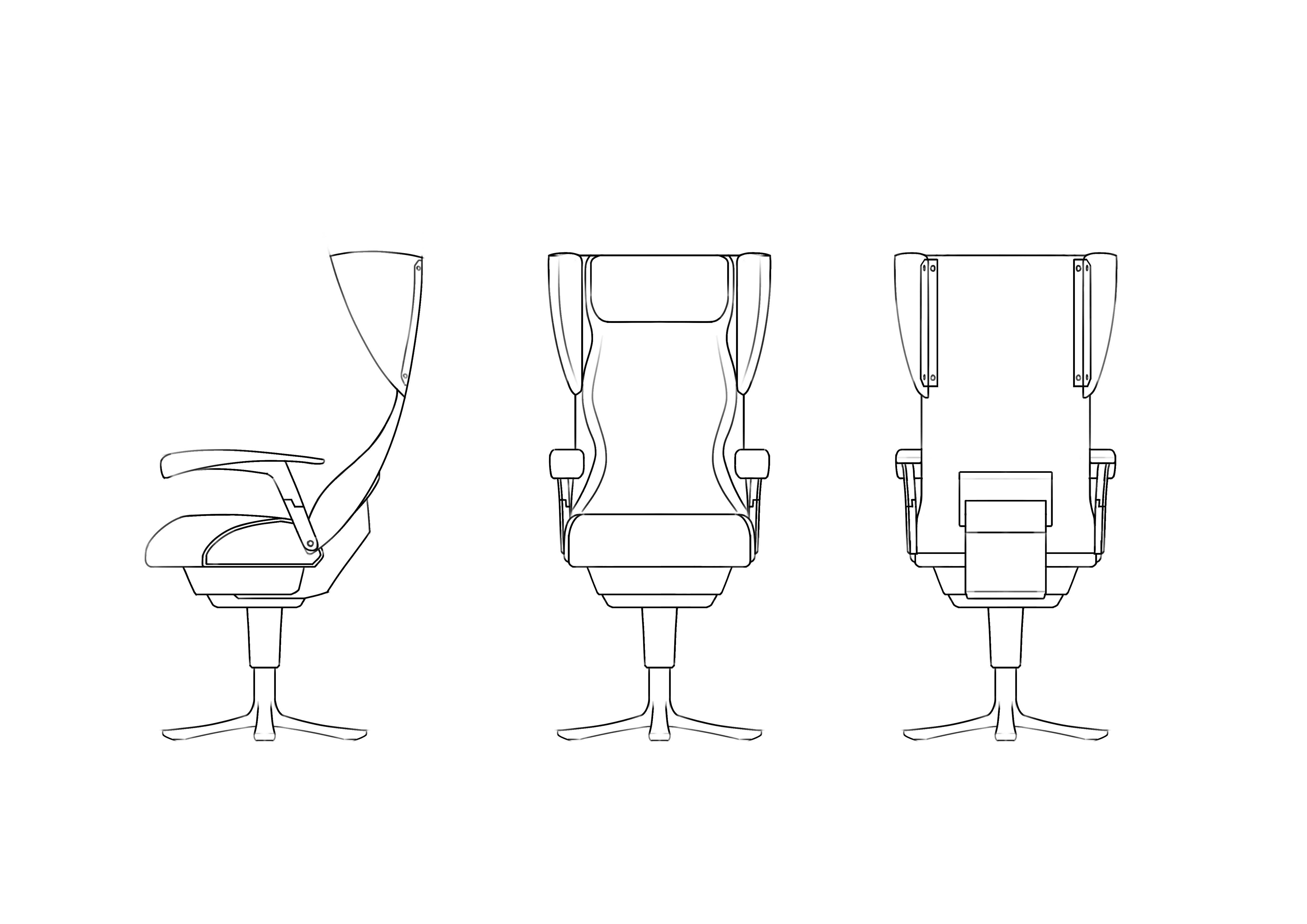 chair，Office chair，modelling，sketch，