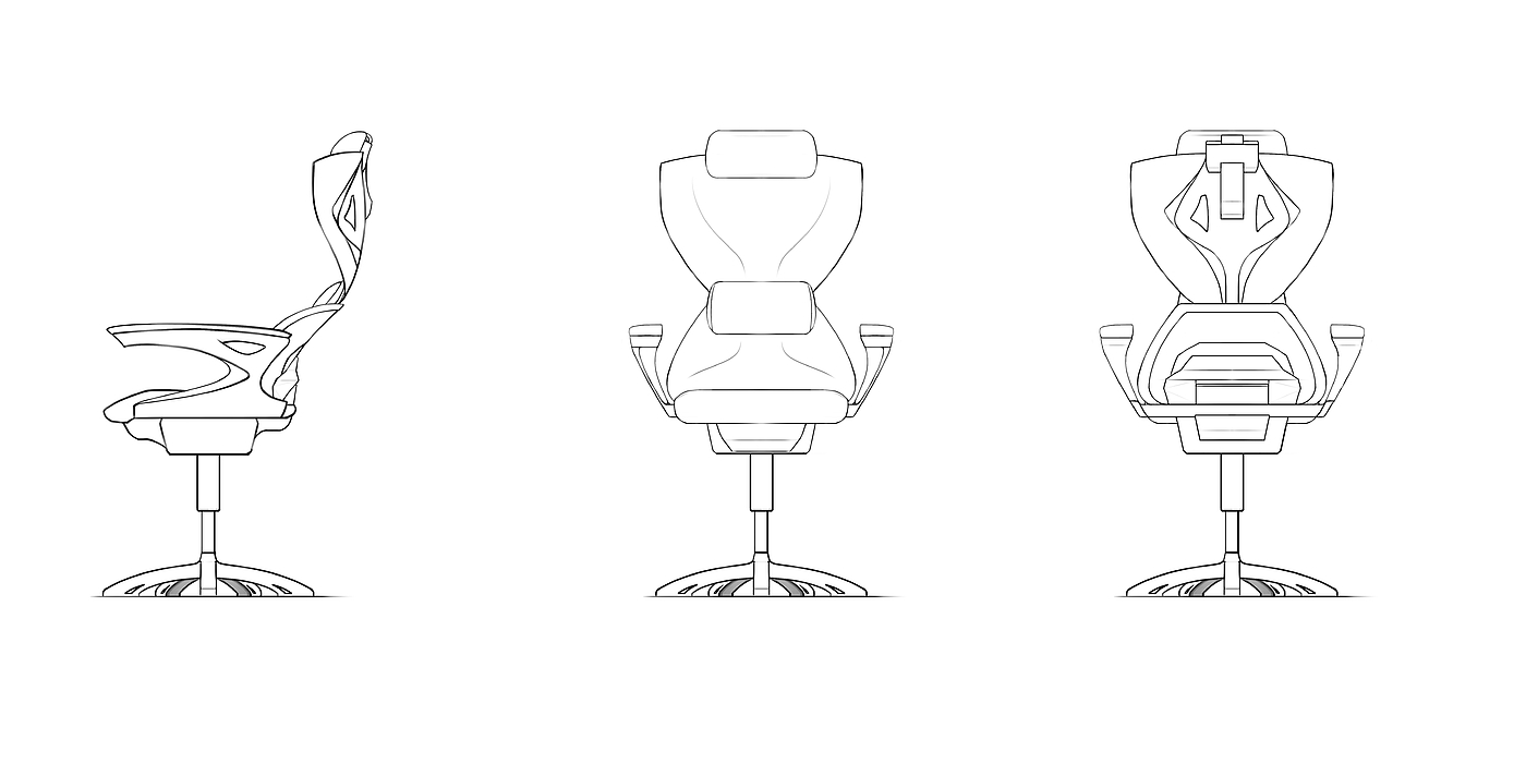 chair，Office chair，modelling，sketch，