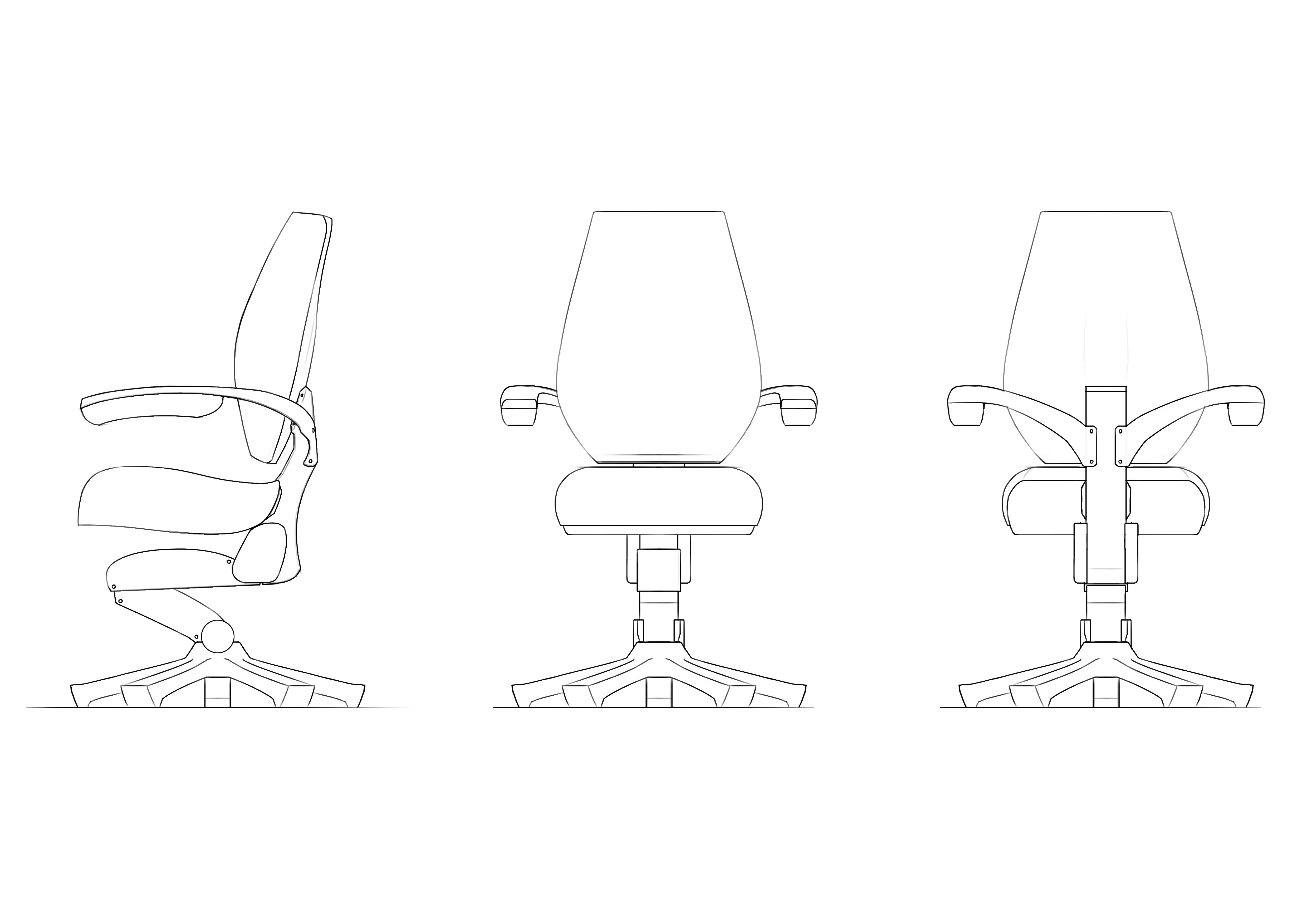 chair，Office chair，modelling，sketch，