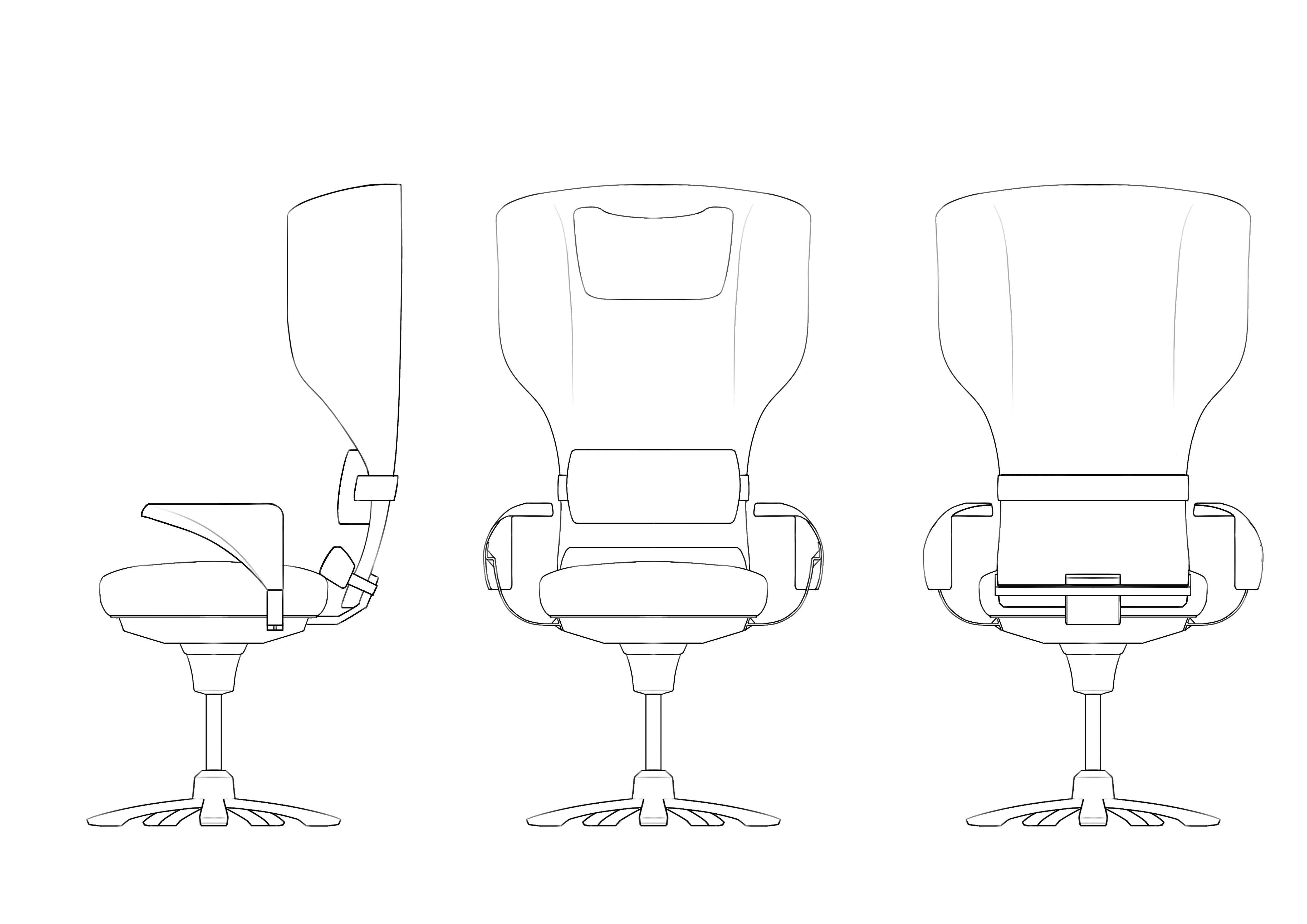 chair，Office chair，modelling，sketch，