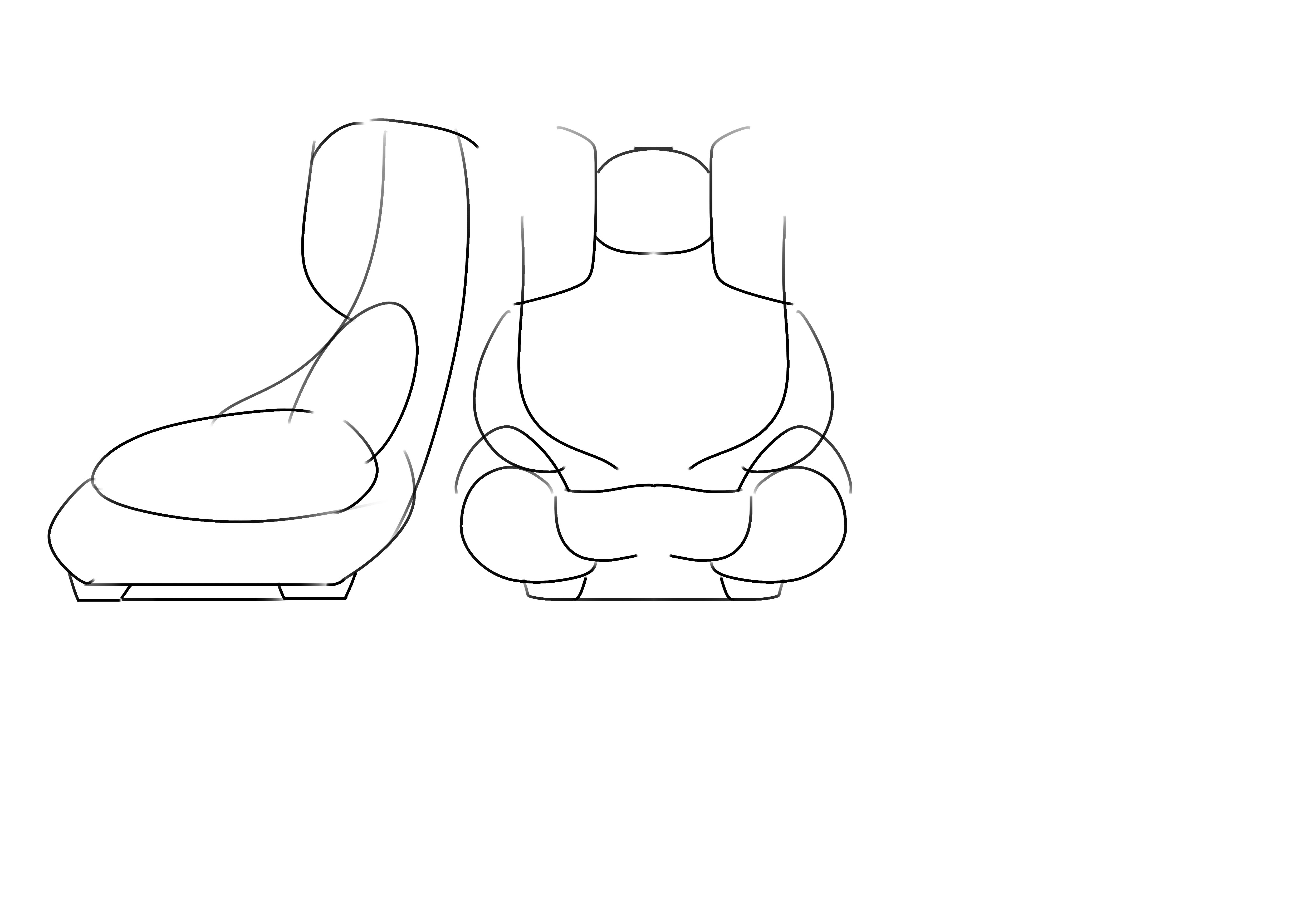chair，Office chair，modelling，sketch，