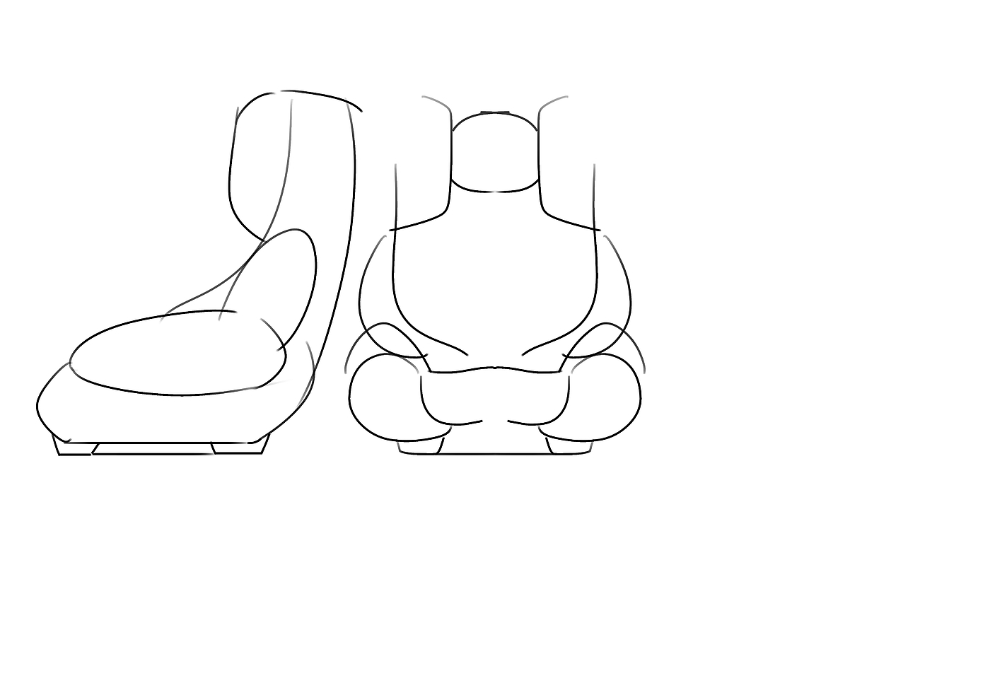 chair，Office chair，modelling，sketch，