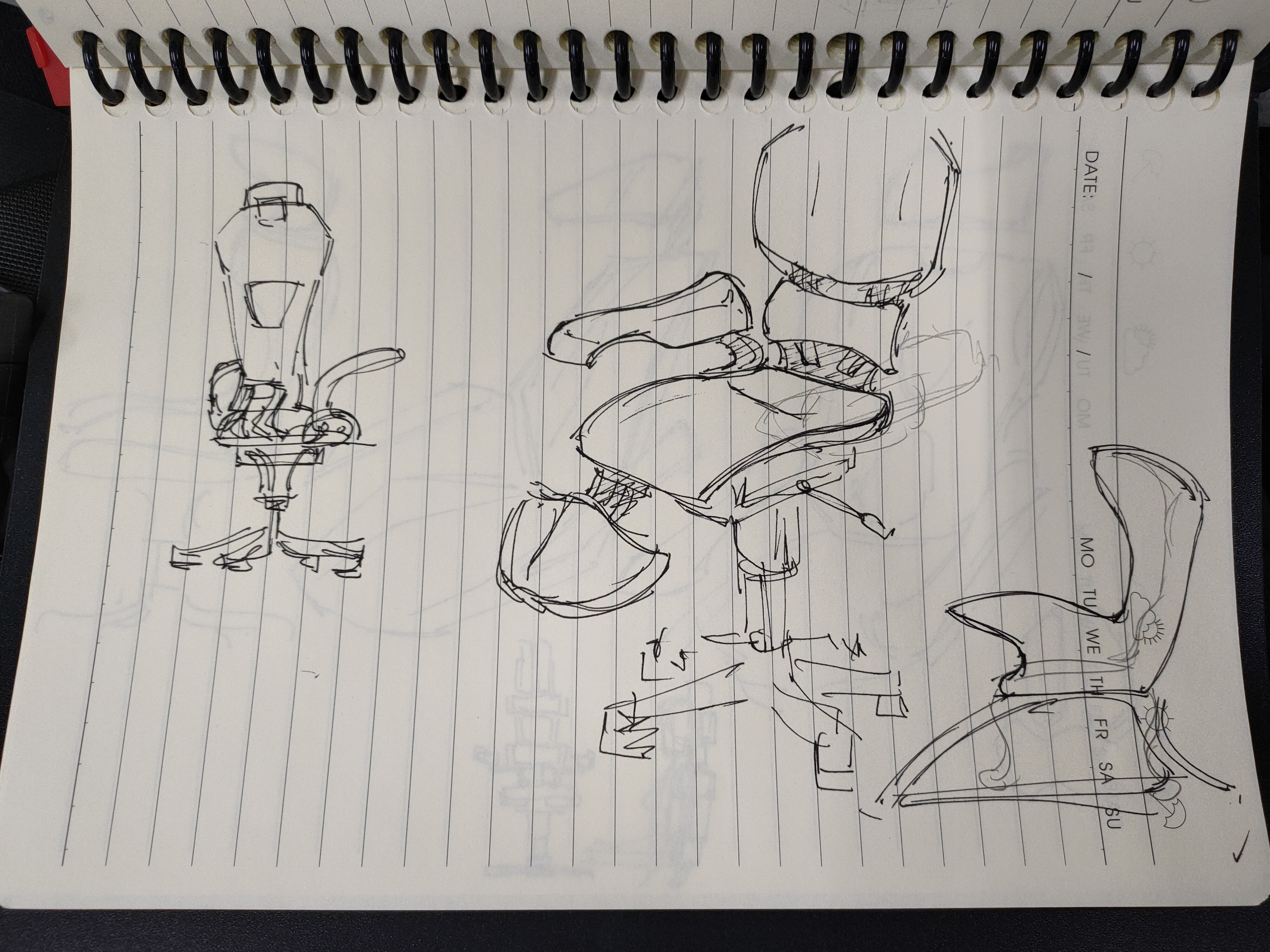 chair，Office chair，modelling，sketch，