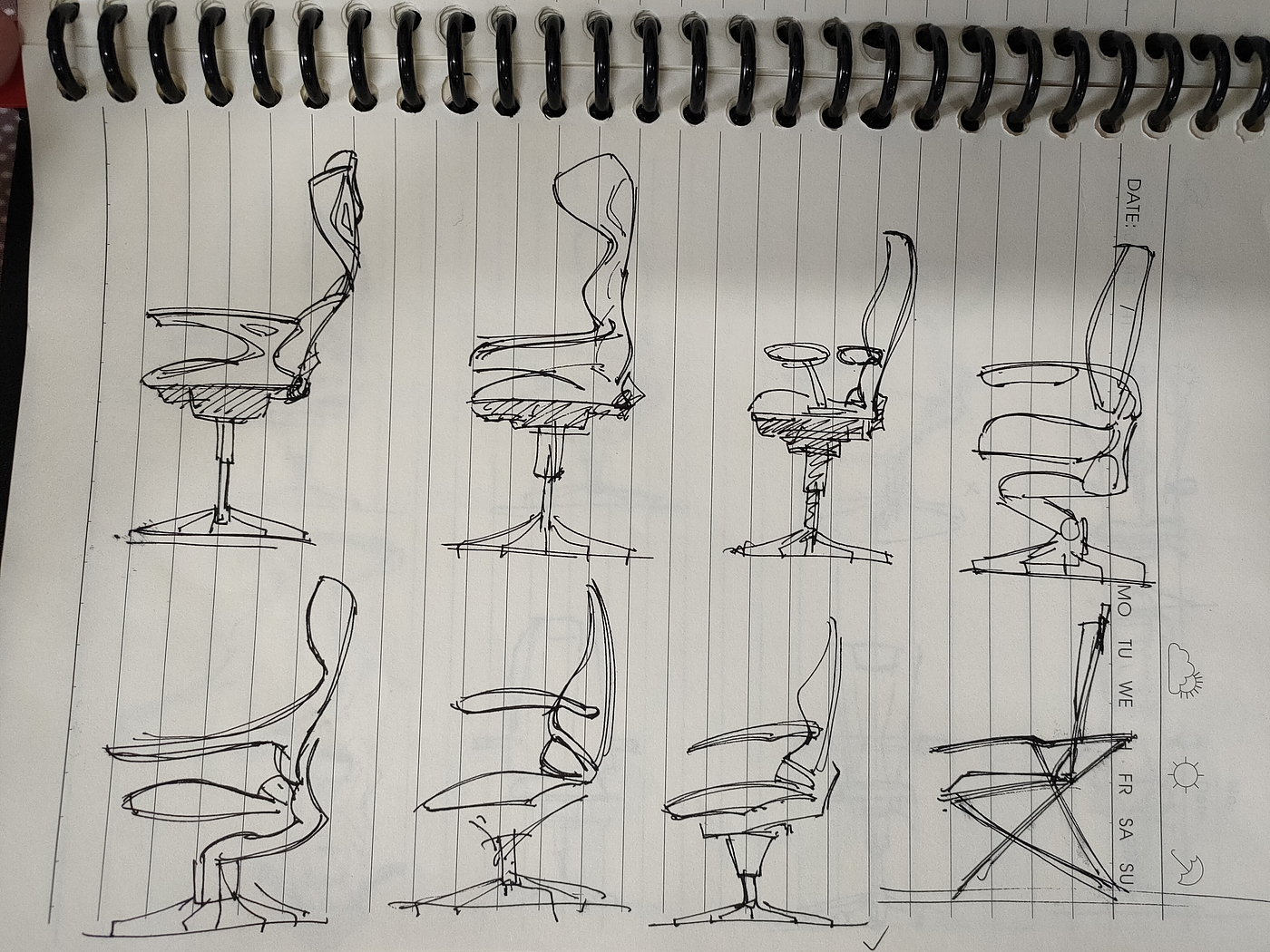 chair，Office chair，modelling，sketch，