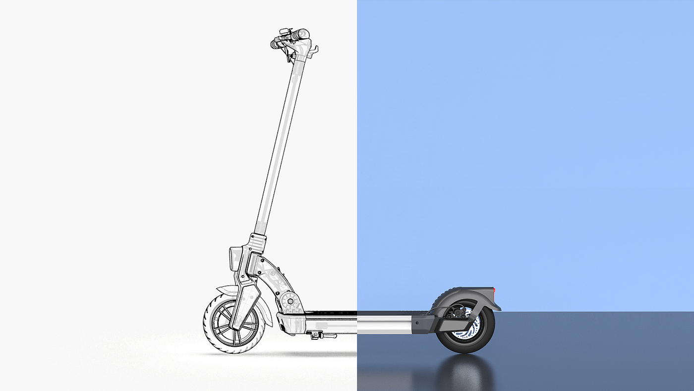 Scooter，Electric scooter，Scooter design，vehicle，Appearance design，industrial design，product design，