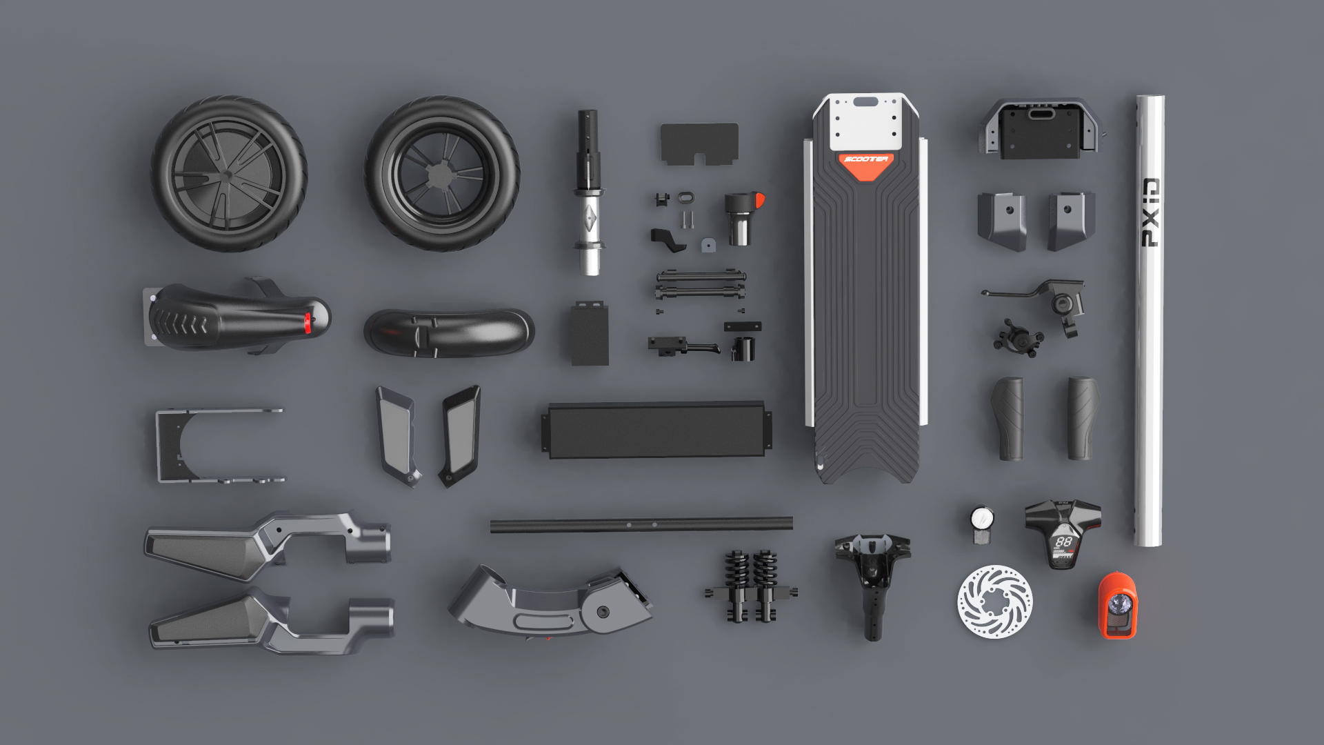 Scooter，Electric scooter，Scooter design，vehicle，Appearance design，industrial design，product design，