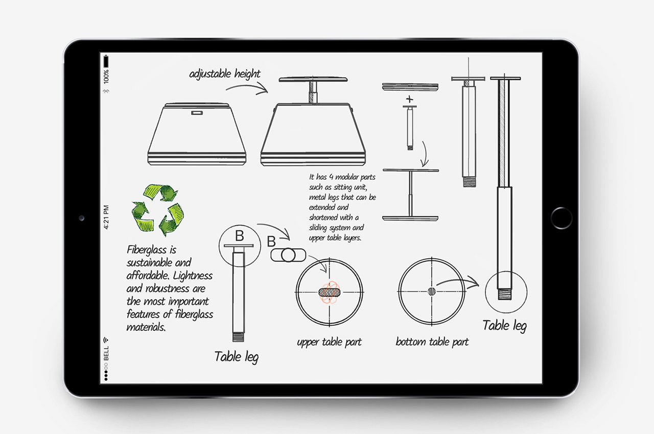 portable，Table and chair combination，glass fibre，