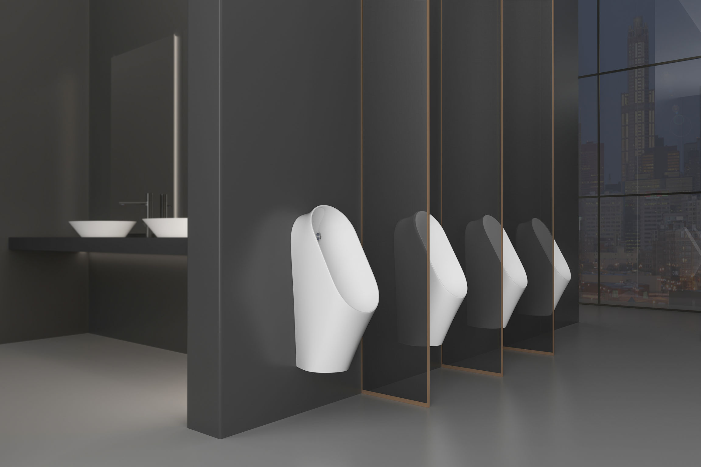 Urinal，Wall mounted，ceramics，2021 red dot product design award，