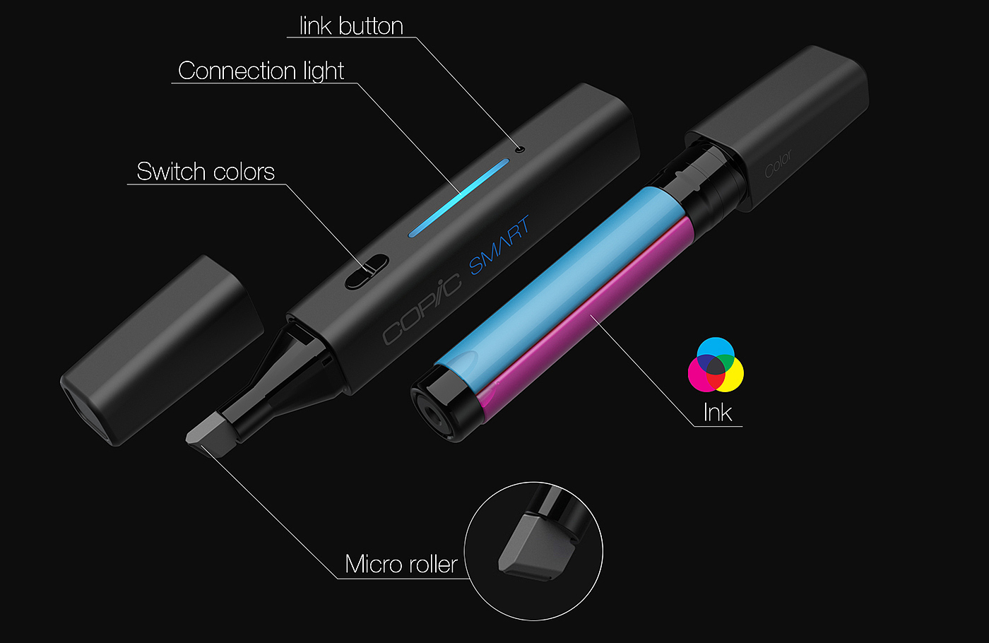 Smart marker，Bluetooth，child，brand，Discoloration，paint brush，