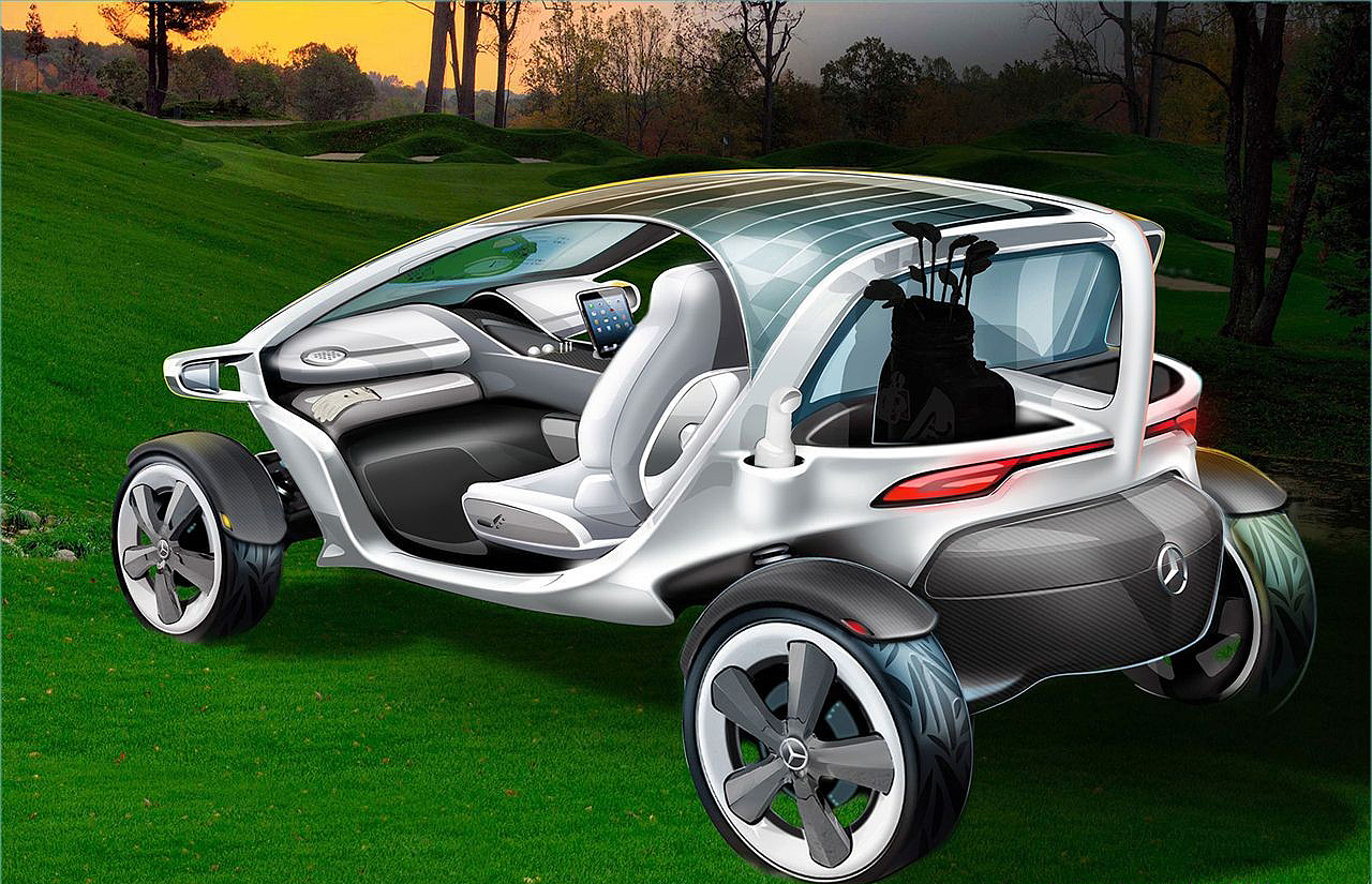 Concept car renderings，Mercedes Benz，concept，Golf cart，