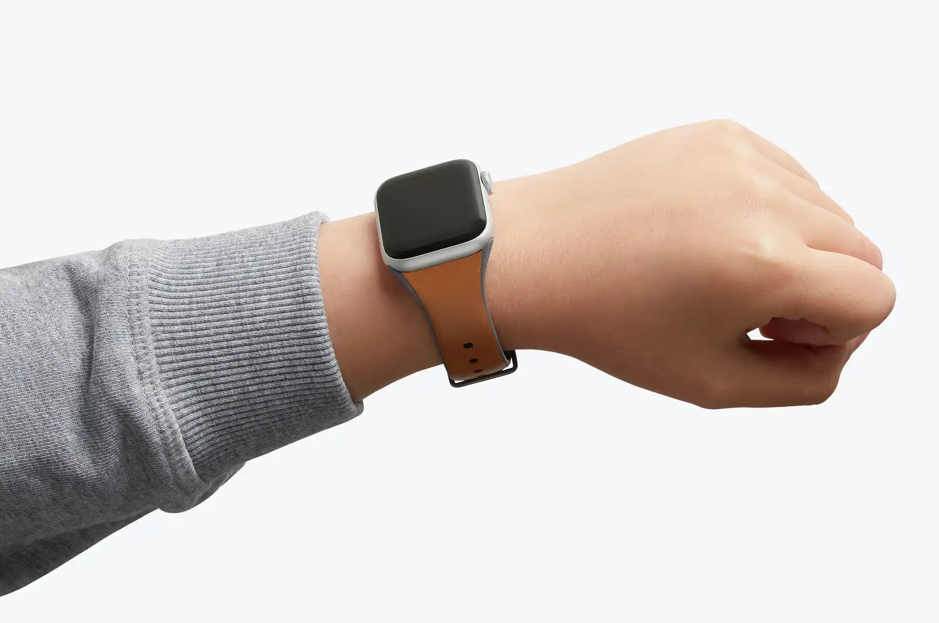 AirTag，Rubber base，non-slip，Leather cover，Watch strap，