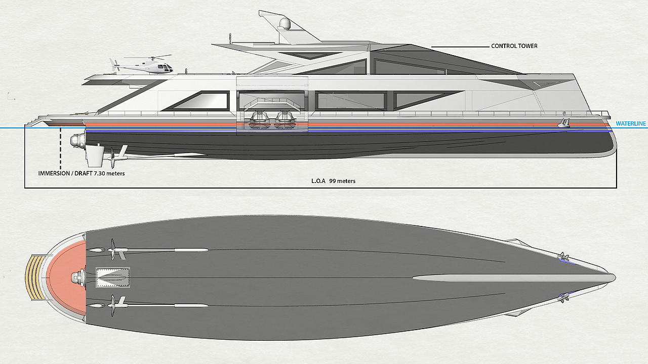 superyacht，游艇，旅行，巨大，