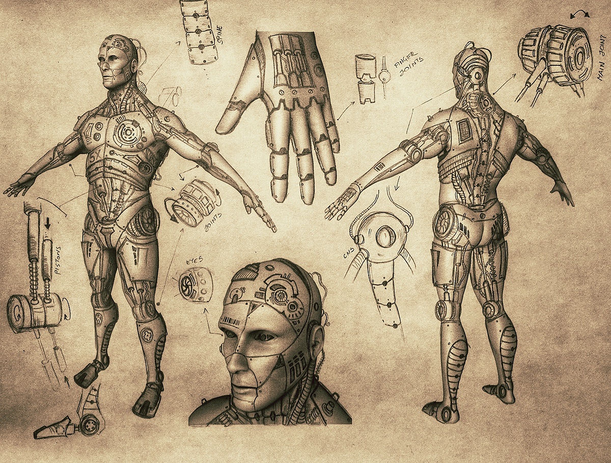 Electronic man，conceptual design，science fiction，Intelligent life，