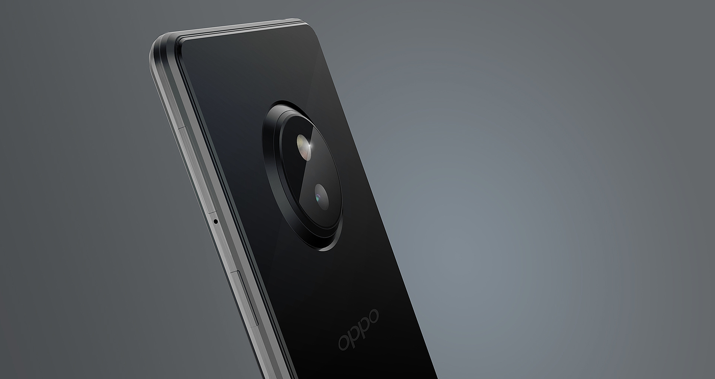 design language ，Athena，OPPO，Apple，mobile phone，black，