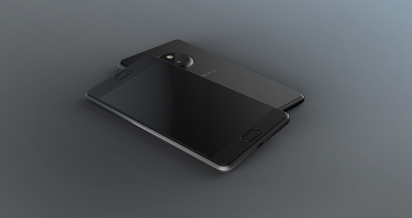 design language ，Athena，OPPO，Apple，mobile phone，black，