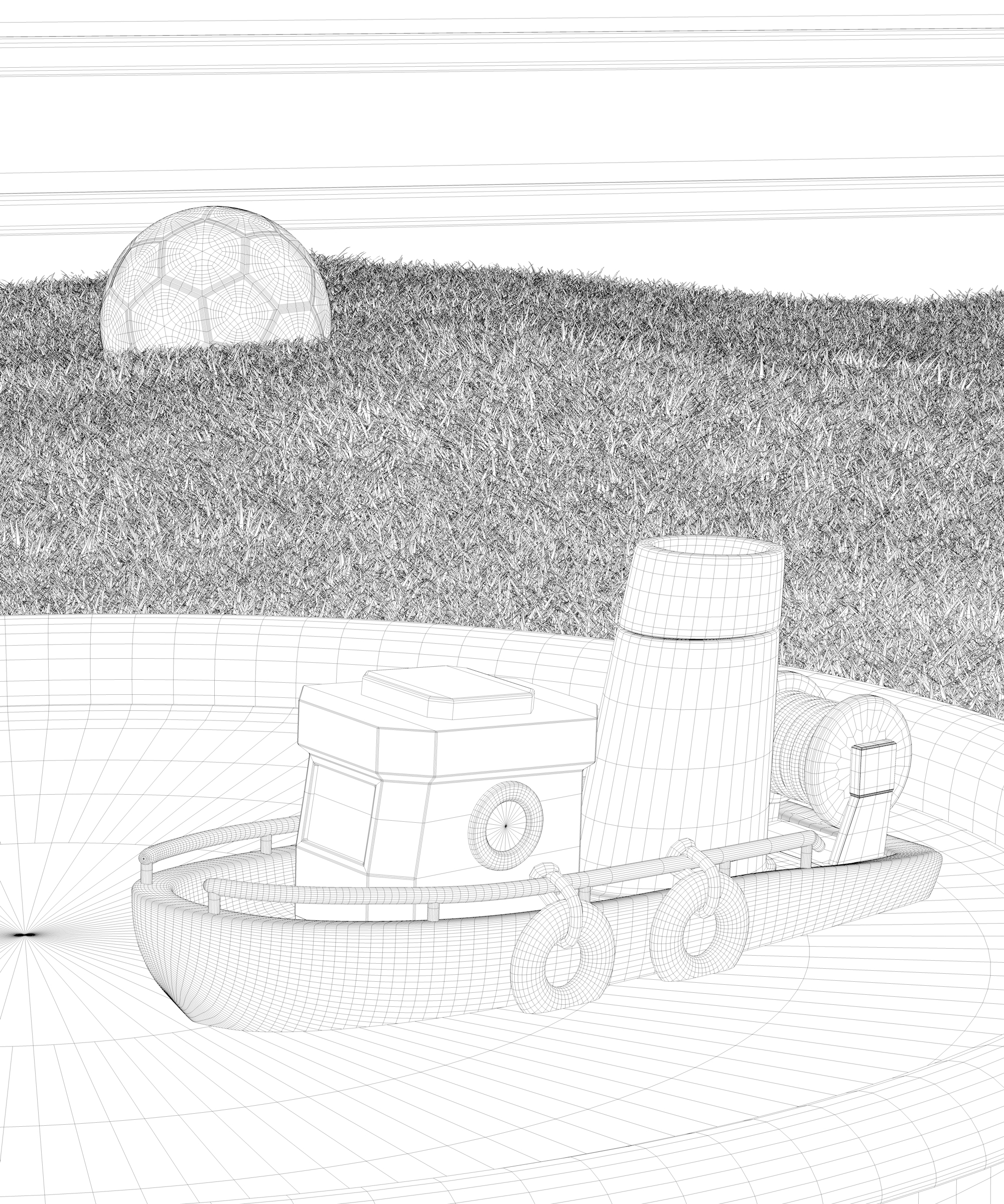 3D rendering，3D rendering，Toy boat rendering，Realistic photo rendering，