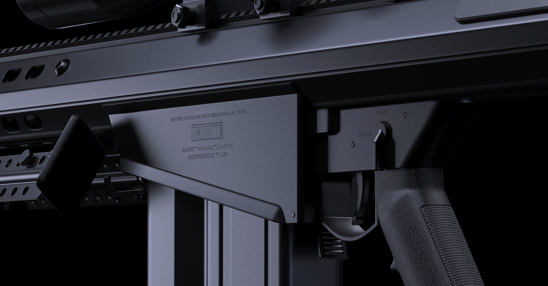 machine gun，black，Black widow，modeling，Render，