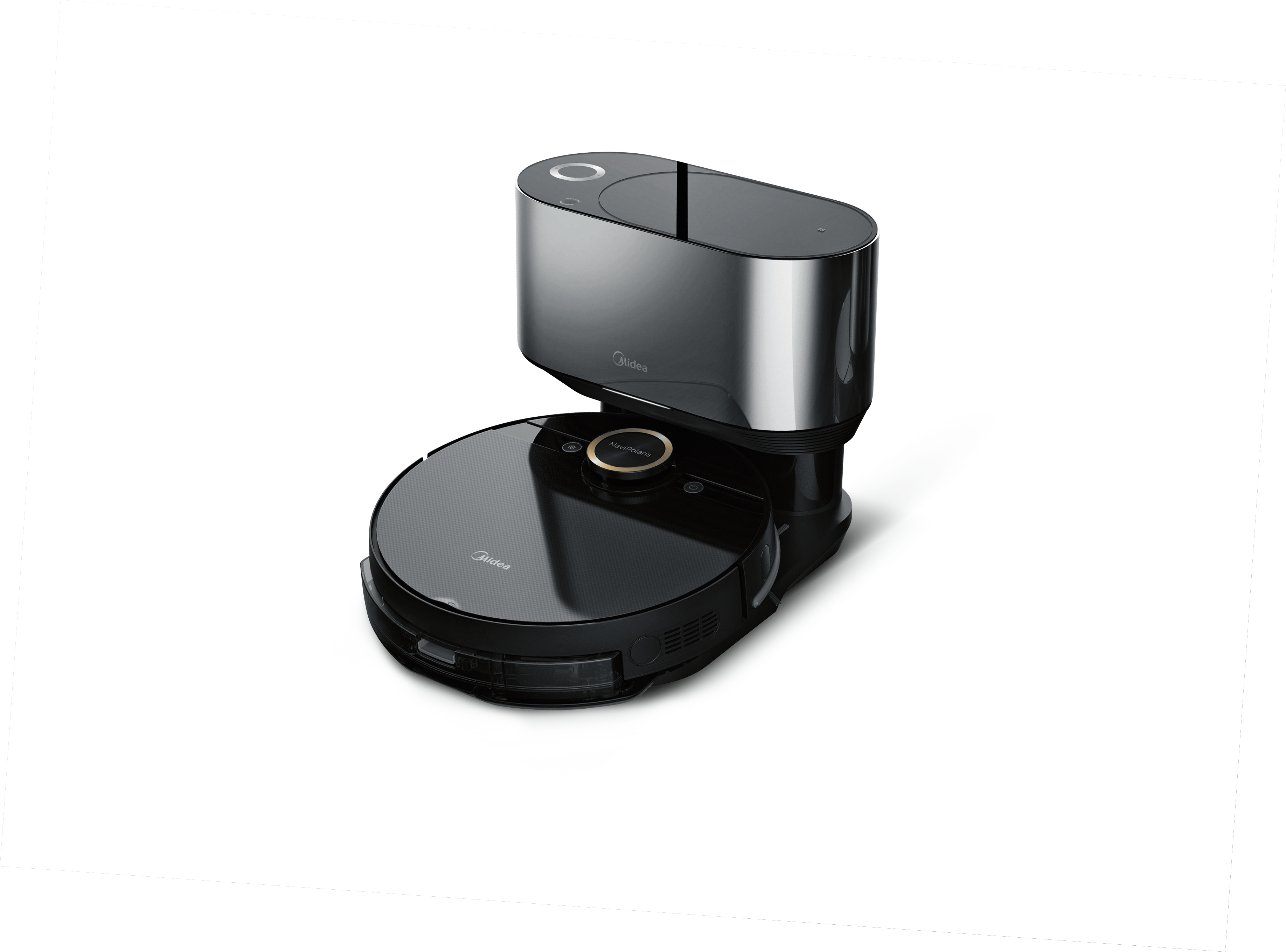 Sweeping robot，black，Midea，intelligence，2021 red dot product design award，