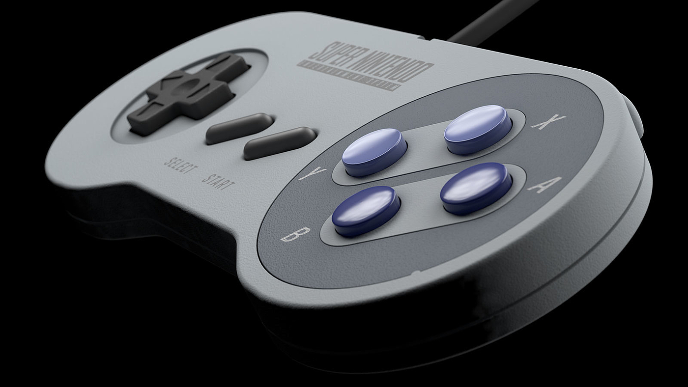 SuperNes，sporting facilities，Game handle，CGI rendering，