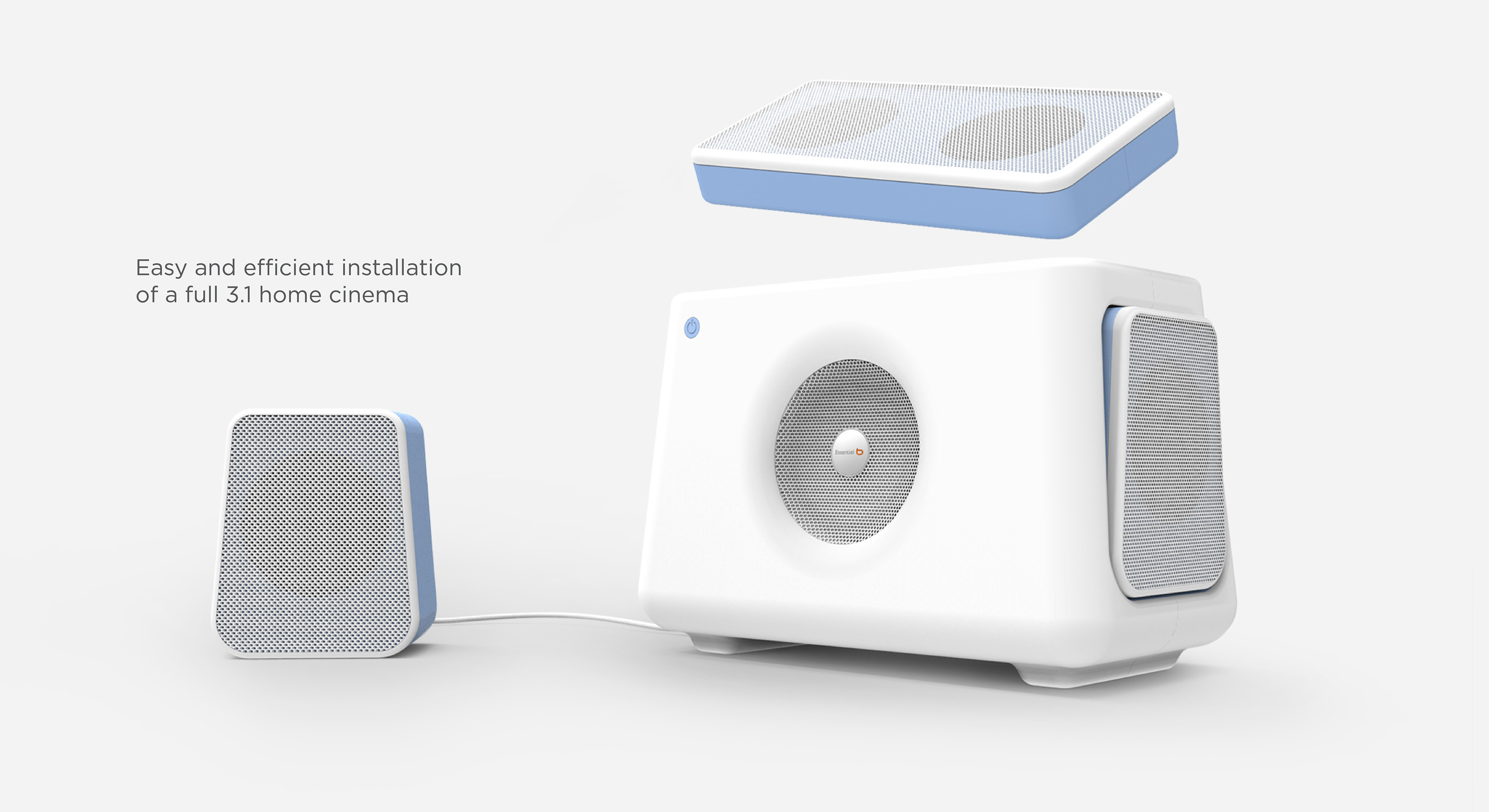 Home theater，loudspeaker box，white，lovely，fresh，