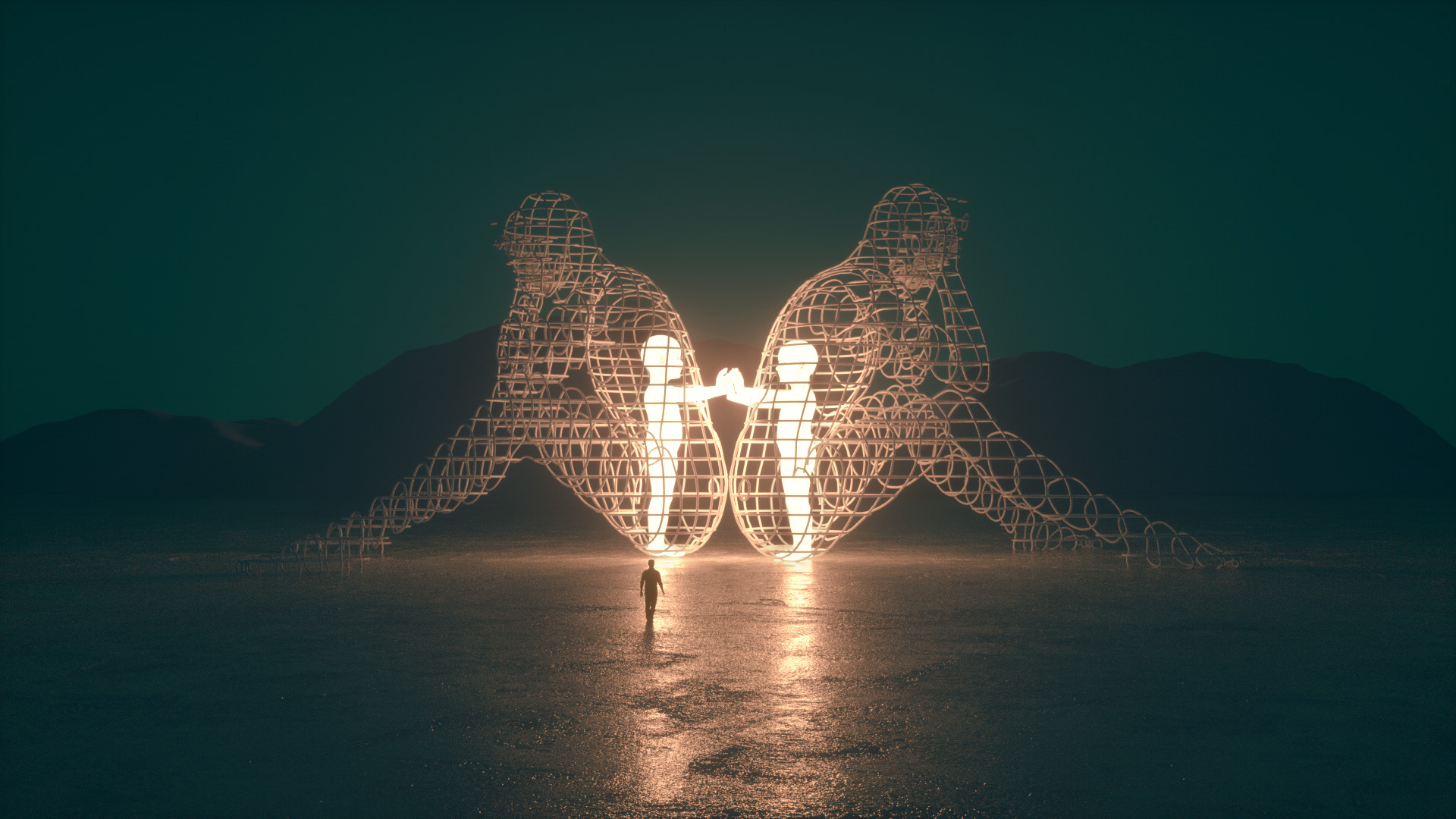 modeling，Sculpture，Octane rendering，love，prisoner 's cage，