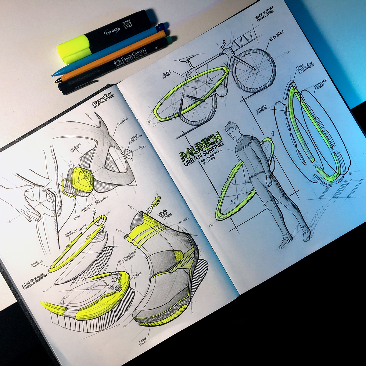 Little picture book of the great God，Highlight products，Hand drawn，Fluorescent pen，