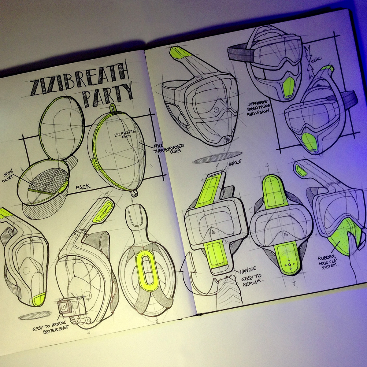 Little picture book of the great God，Highlight products，Hand drawn，Fluorescent pen，