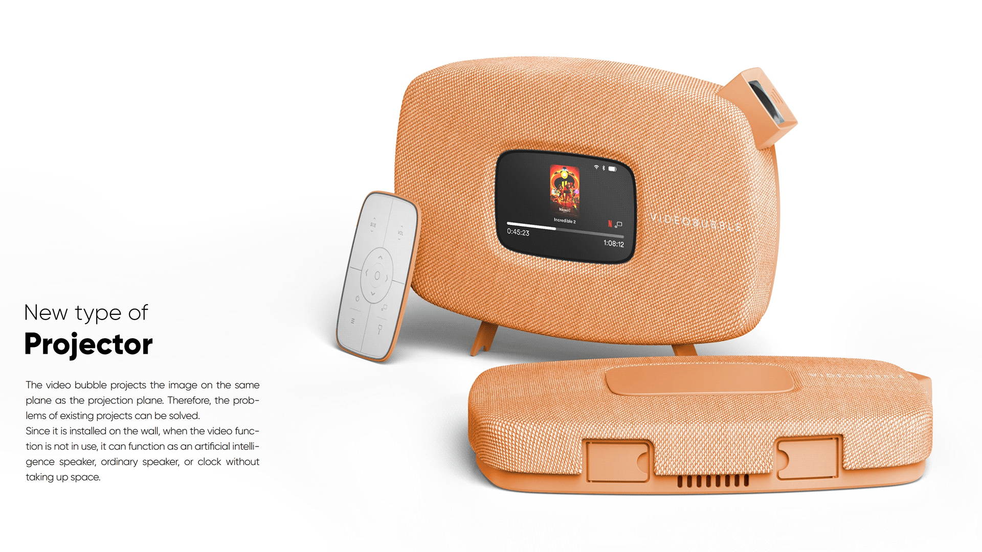 Projector，Orange，Gaon Park，Foam projector，