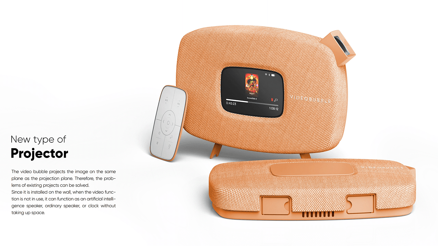 Projector，Orange，Gaon Park，Foam projector，