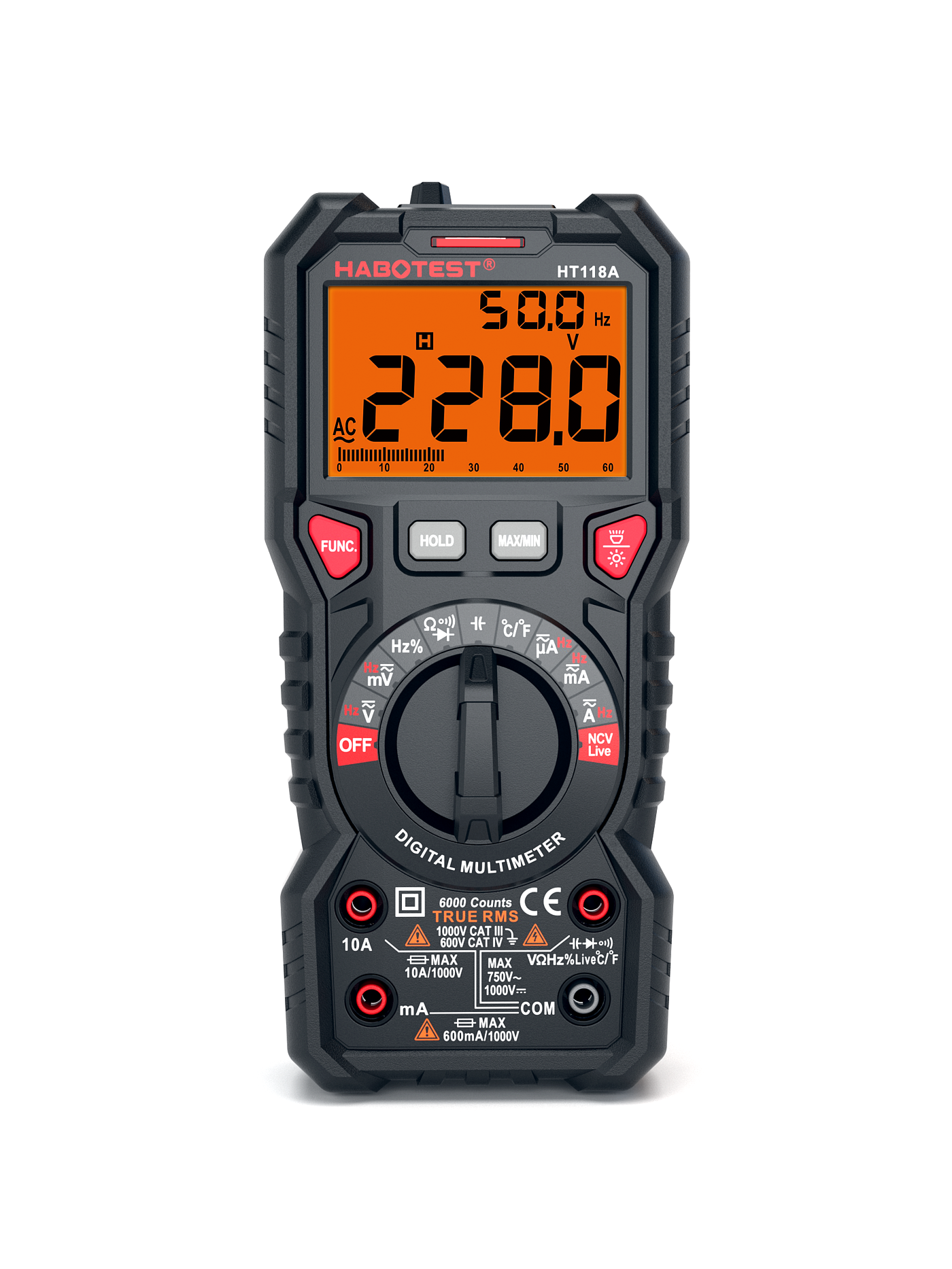 Digital display capacitance meter multifunctional intelligent anti burning electrician maintenance multimeter，