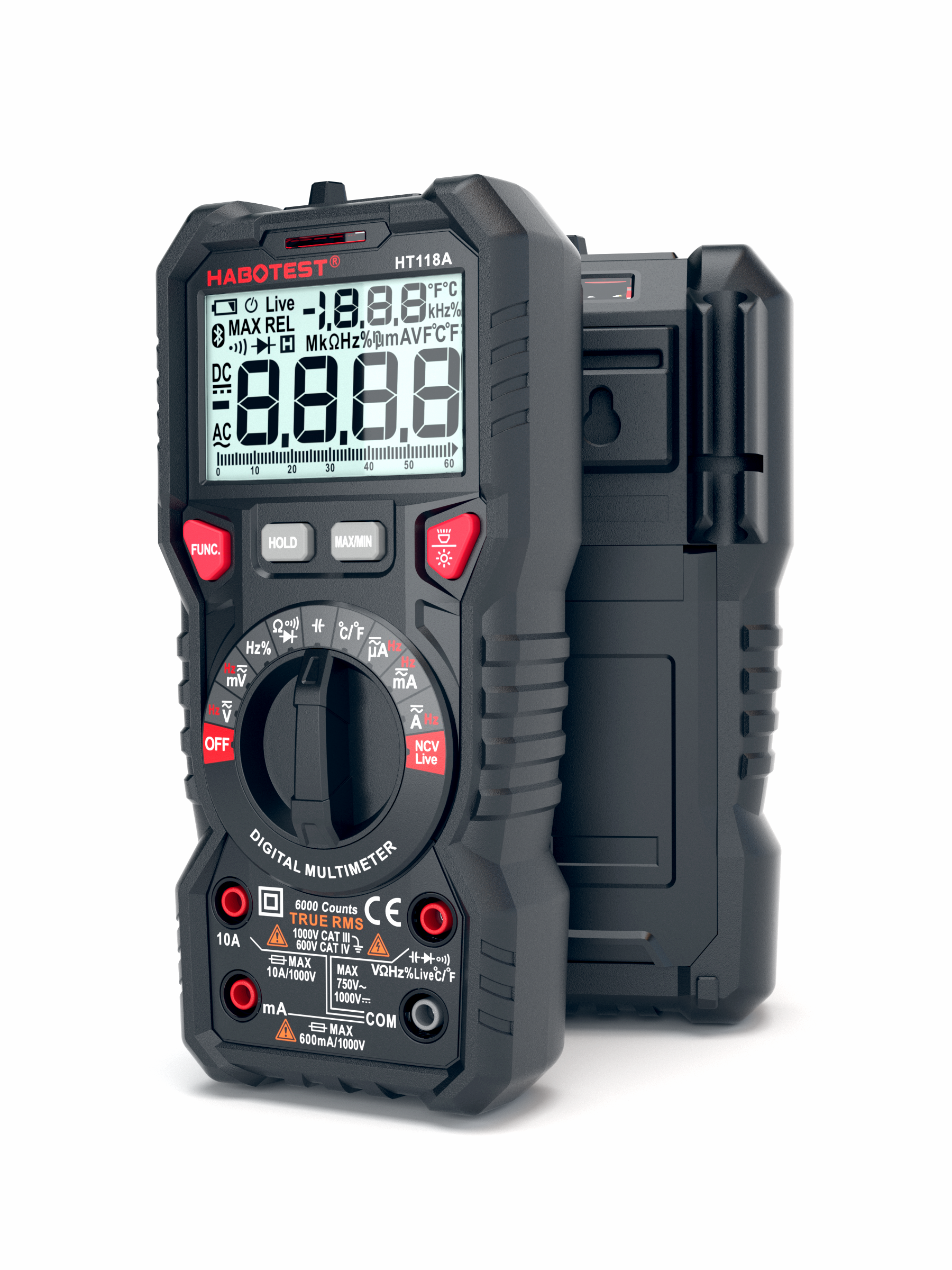 Digital display capacitance meter multifunctional intelligent anti burning electrician maintenance multimeter，