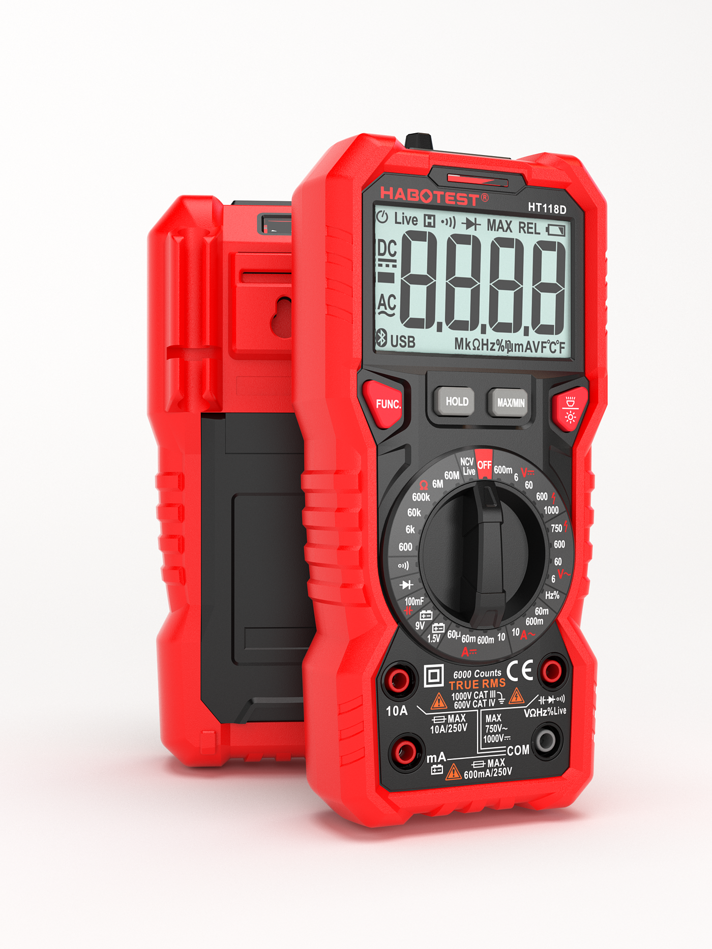 Digital display capacitance meter multifunctional intelligent anti burning electrician maintenance multimeter，