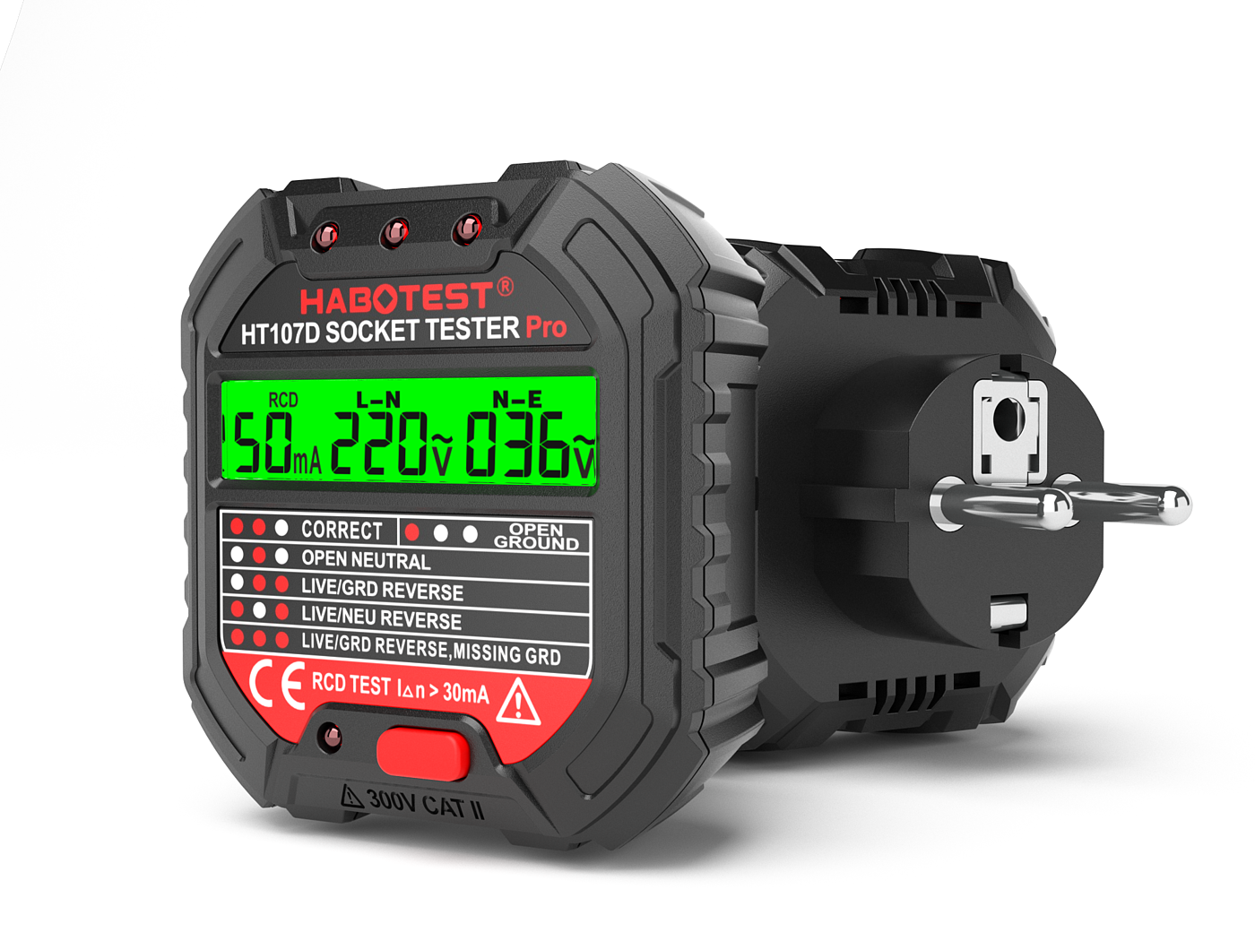 Electrician ground wire tester line tester plug phaser electroscope，