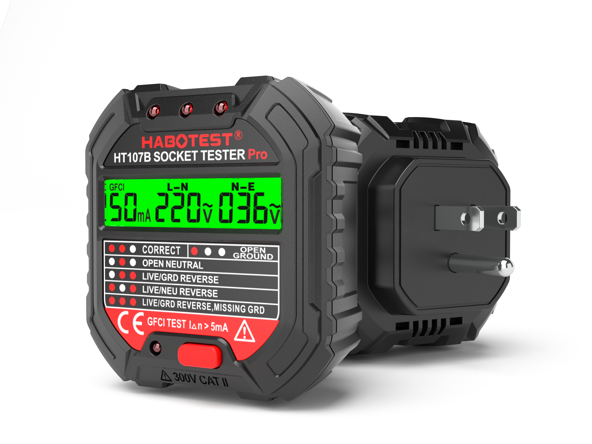 Electrician ground wire tester line tester plug phaser electroscope，