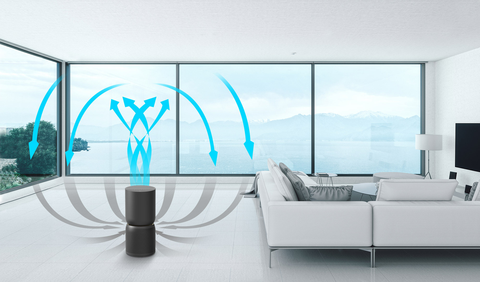 air cleaner，black，lamp，2021 red dot product design award，tcl，