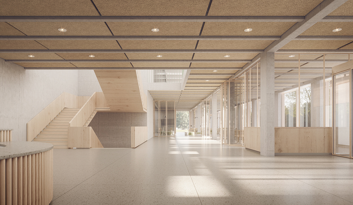 Architecture，Academic Building，French window，
