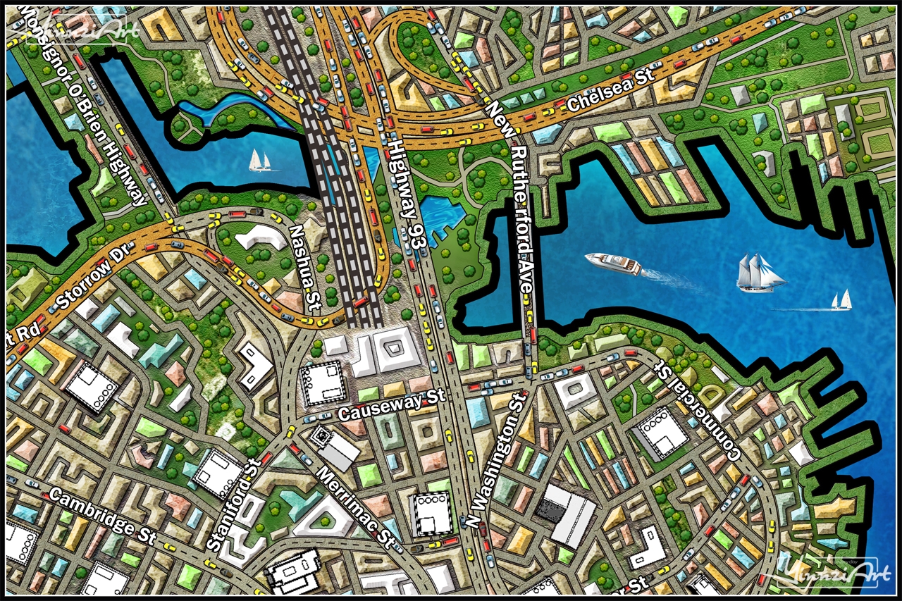 Illustration，Original painting，Game original，City illustration，poster，Map，